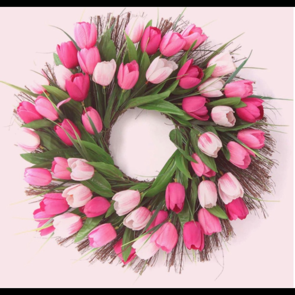✨Ombré pink Tulip galore wreath✨